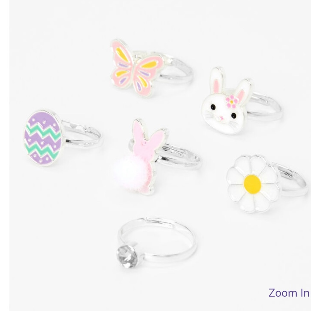 Claire’s Easter Ring Set of 6 adjustable rings